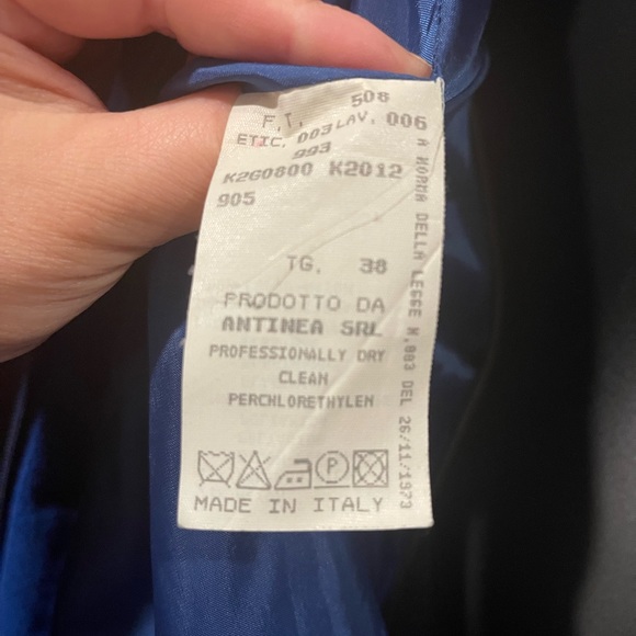 Emporia Armani navy blue suit jacket zip up lightly worn size European size 38 - Picture 5 of 6